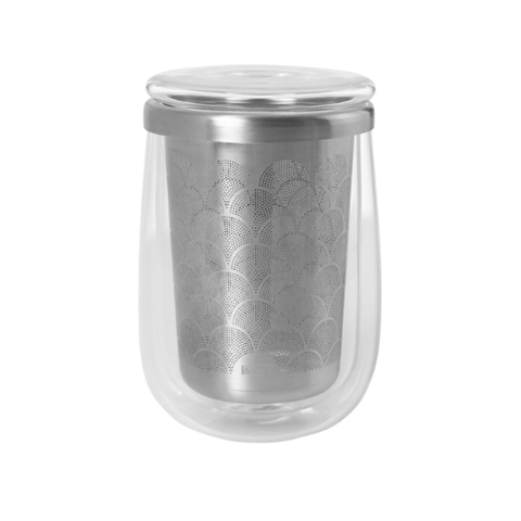 AdHoc Teeglas mit Teefilter Fusion Glass, 0,4 l