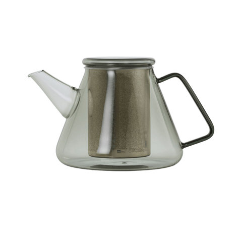 AdHoc Teekanne ORIENT+ GREY aus Borosilikatglas grau getönt 1,5 Liter