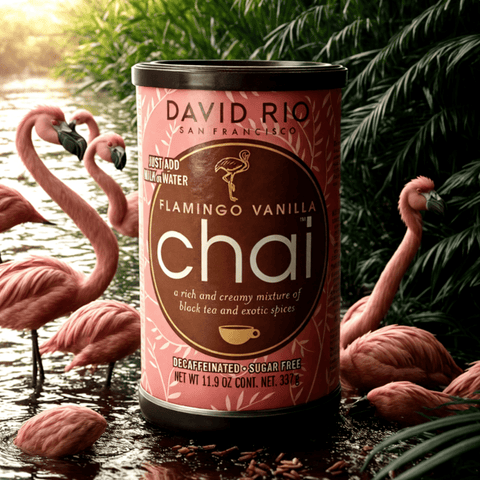 David Rio - Flamingo Vanilla Decaf Chai Tee 337g Dose - Teekränzchen