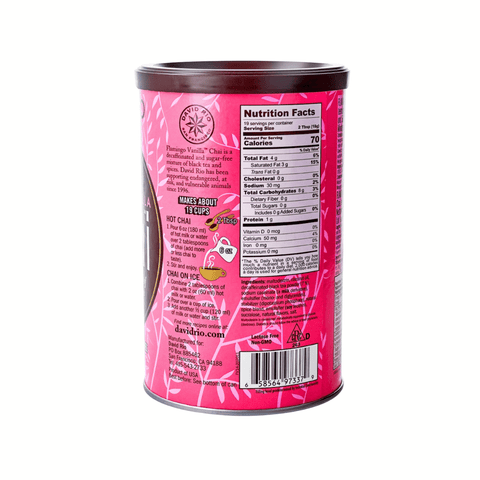 David Rio - Flamingo Vanilla Decaf Chai Tee 337g Dose - Teekränzchen