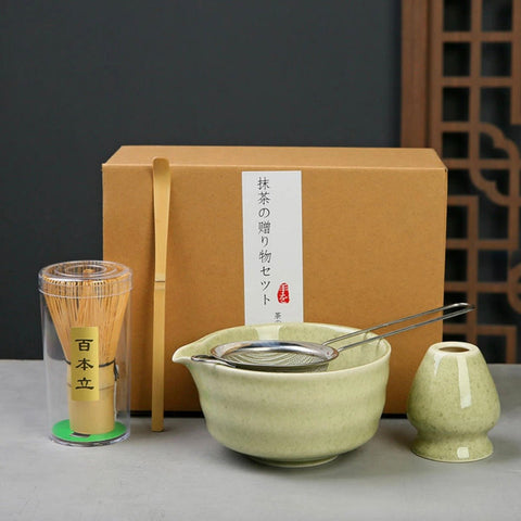 Premium Matcha Set Japan komplett 5-teilig für matcha Liebhaber optimal für dein Teeritual - Teekränzchen