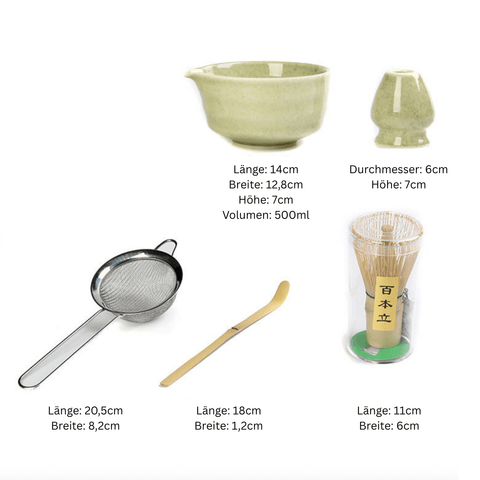 Premium Matcha Set Japan komplett 5-teilig für matcha Liebhaber optimal für dein Teeritual - Teekränzchen