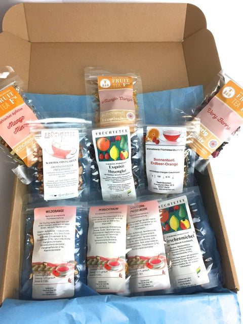 Teeprobierpaket - Geschenkset Top10 Früchtemischungen - Teekränzchen