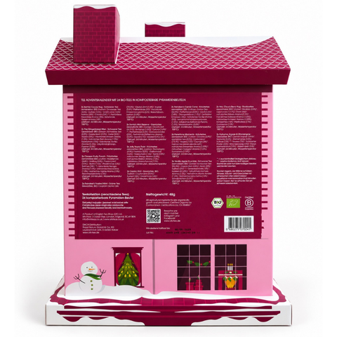 Tee Adventskalender "Winter Cottage“, 24 Pyramidenbeutel