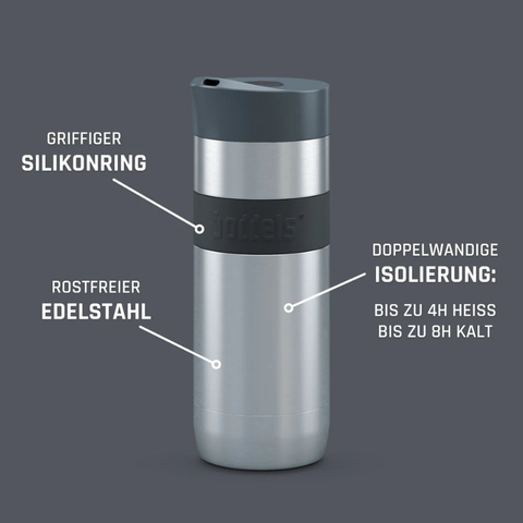 Boddels Thermobecher KOFFJE 370 ml in 4 Farben