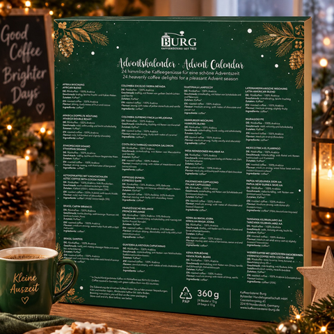 KAFFEE Adventskalender mit Türchen Design 2026/2027