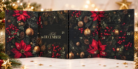 Tee-Adventskalender – 24 Pyramidenbeutel mit 24 Teesorten
