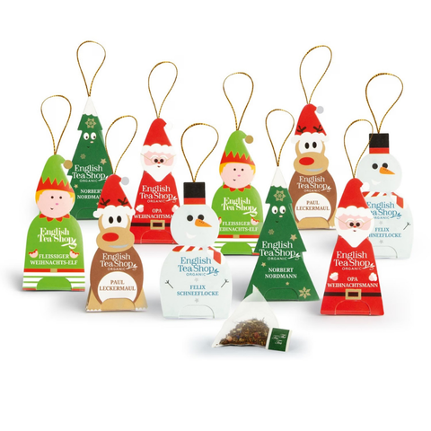 Wintertee Geschenk "Fröhliche Weihnachtsgesellen", BIO, 10 Pyramidenbeutel