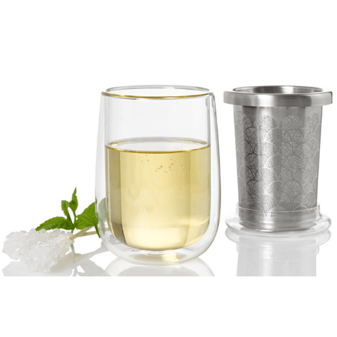 AdHoc Teeglas mit Teefilter Fusion Glass, 0,4 l