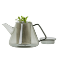 AdHoc Teekanne ORIENT+ GREY aus Borosilikatglas grau getönt 1,5 Liter