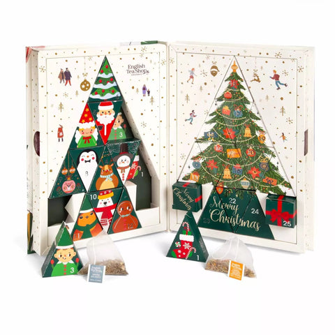 Adventskalender "Teebuch", BIO, 24 x Chai, Früchtetee, Kräutertee in Pyramidenbeutel - Teekränzchen