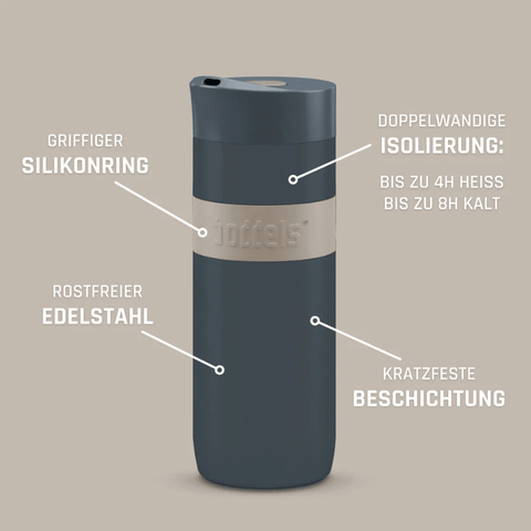 Boddels Thermobecher KOFFJE 370 ml in 4 Farben