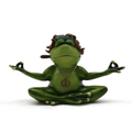Frosch Philippe macht Yoga