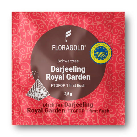 Schwarzer Tee „Darjeeling Royal Garden" in Pyramidenbeutel á 2,5g - Teekränzchen