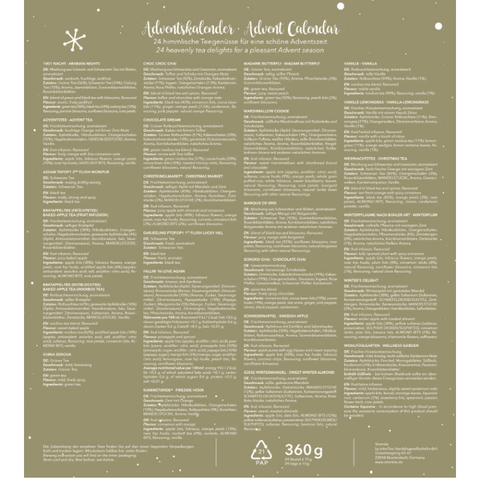 Tee Adventskalender 2026 – 24 lose Tees | Limited Edition