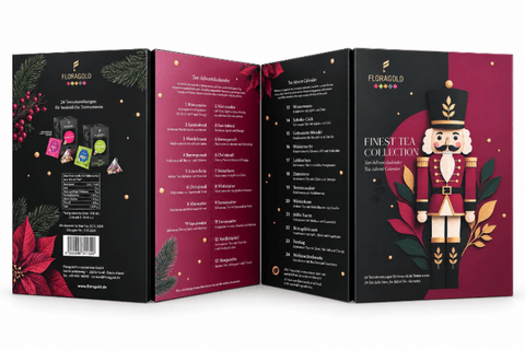 Tee-Adventskalender – 24 Pyramidenbeutel mit 24 Teesorten