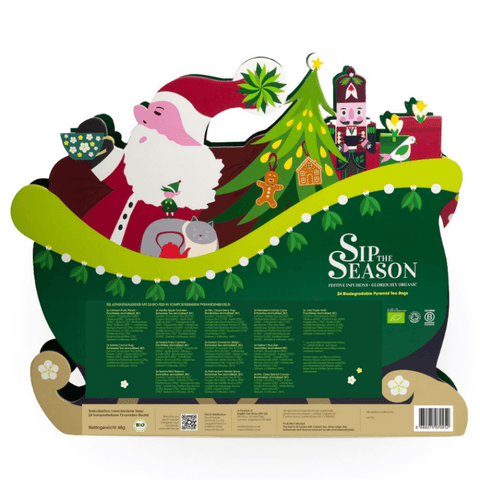 Tee Adventskalender Schlittenfahrt, BIO, 24 Pyramidenbeutel
