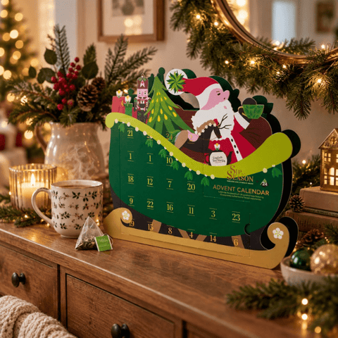 Tee Adventskalender Schlittenfahrt, BIO, 24 Pyramidenbeutel