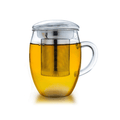 Teeglas "all in one" mit Edelstahlsieb - 400ml - Teekränzchen