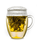 Teeglas "all in one" - mit Glasfilter 400ml - Teekränzchen