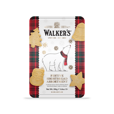 Walkers Shortbread Ltd. – Festive Shortbread Assortment „Polar Bear“ 250g – Dose - Teekränzchen