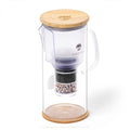 ENYA Glas-Filterkarafffe mit Bambus Deckel - Teekränzchen