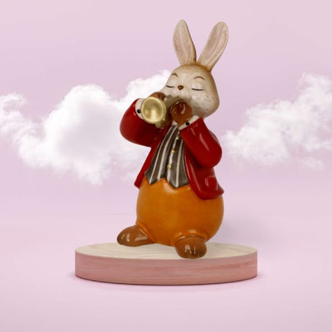 Figur Hase - Eifriger Trompeter - Teekränzchen