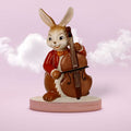 Figur Hase - Fröhlicher Bassist - Teekränzchen