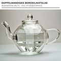 Glas Teekanne "Diamond Design" 800ml - Teekränzchen