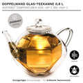 Glas Teekanne "Diamond Design" 800ml - Teekränzchen