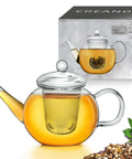 Glasteekanne 0,8 Liter mit Glassieb - Teekränzchen