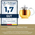 Glasteekanne "Schnabel" 0,85 Liter mit Edelstahlsieb - Teekränzchen