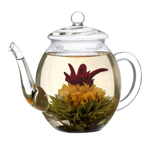 Grüner Tee Teeblumen Erblühtee in edler Geschenkbox - Teekränzchen