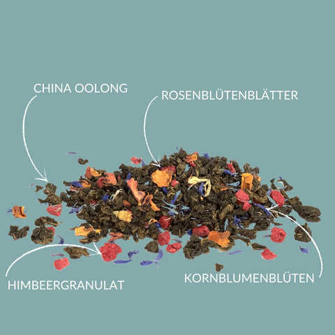 Halbfermentierter Tee „China Milky Oolong Himbeere“ - Teekränzchen