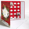 Premium Tee Adventskalender Teebuch mit Schleife - Teekränzchen