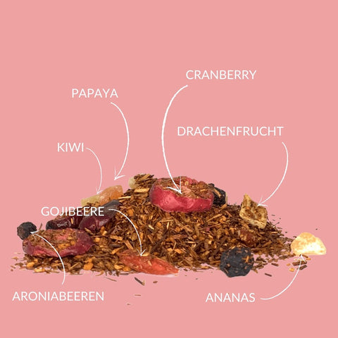 Rotbuschtee "Gojibeere-Cranberry-Granatapfel" - Teekränzchen