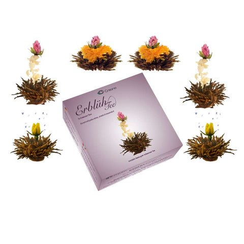 Schwarzer Tee Teeblumen Erblühtee in edler Geschenkbox - Teekränzchen