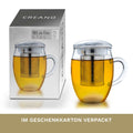 Teeglas "all in one" mit Edelstahlsieb - 400ml - Teekränzchen