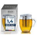 Teeglas "all in one" mit Edelstahlsieb - 400ml - Teekränzchen