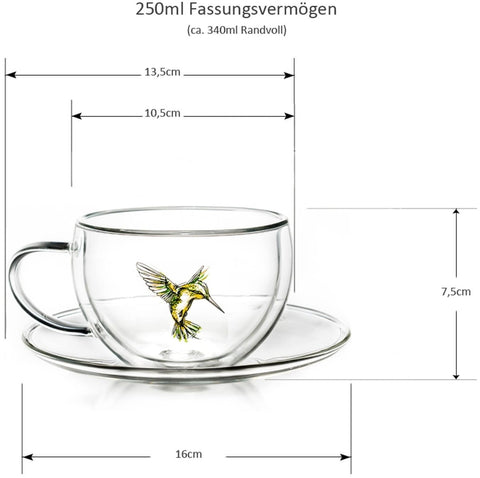 Thermotasse "HUMMI" Doppelwandig - Teekränzchen